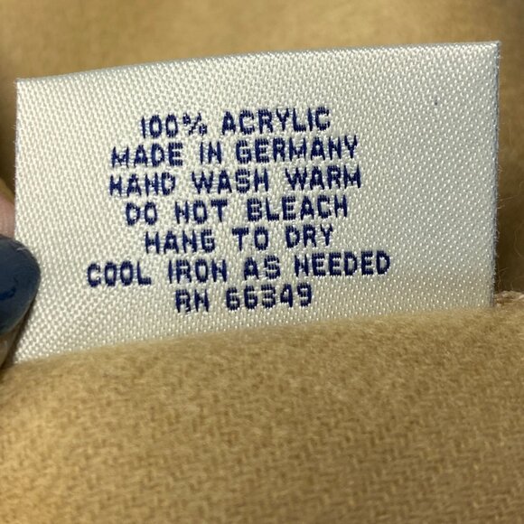 Lord & Taylor beige tan camel Acrylic Fringe Shawl Wrap poncho soft! OS - Picture 7 of 7